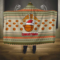 Basketball Winter Christmas Hooded Blanket Xmas Holiday Patterns - Wonder Print Shop
