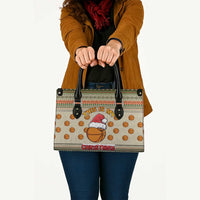 Basketball Winter Christmas Leather Bag Xmas Holiday Patterns - Wonder Print Shop