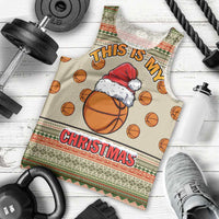 Basketball Winter Christmas Men Tank Top Xmas Holiday Patterns - Wonder Print Shop