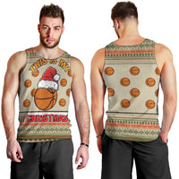 Basketball Winter Christmas Men Tank Top Xmas Holiday Patterns - Wonder Print Shop