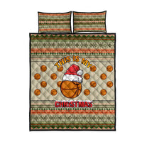 Basketball Winter Christmas Quilt Bed Set Xmas Holiday Patterns - Wonder Print Shop