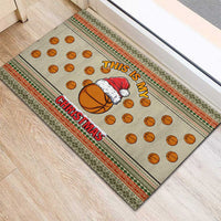 Basketball Winter Christmas Rubber Doormat Xmas Holiday Patterns - Wonder Print Shop