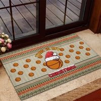 Basketball Winter Christmas Rubber Doormat Xmas Holiday Patterns - Wonder Print Shop