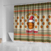 Basketball Winter Christmas Shower Curtain Xmas Holiday Patterns - Wonder Print Shop