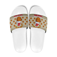 Basketball Winter Christmas Slide Sandals Xmas Holiday Patterns - Wonder Print Shop