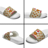 Basketball Winter Christmas Slide Sandals Xmas Holiday Patterns - Wonder Print Shop
