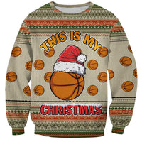 Basketball Winter Christmas Sweatshirt Xmas Holiday Patterns - Wonder Print Shop
