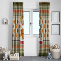 Basketball Winter Christmas Window Curtain Xmas Holiday Patterns - Wonder Print Shop