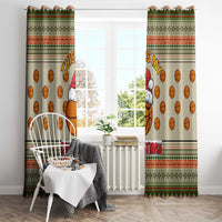 Basketball Winter Christmas Window Curtain Xmas Holiday Patterns - Wonder Print Shop