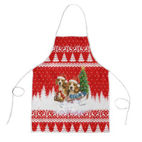 Beagle Dashing Dog Christmas Apron Xmas Holiday Patterns - Wonder Print Shop