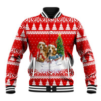 Beagle Dashing Dog Christmas Baseball Jacket Xmas Holiday Patterns - Wonder Print Shop