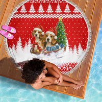 Beagle Dashing Dog Christmas Beach Blanket Xmas Holiday Patterns - Wonder Print Shop