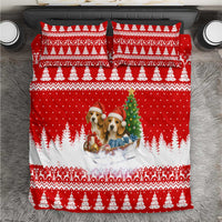 Beagle Dashing Dog Christmas Bedding Set Xmas Holiday Patterns - Wonder Print Shop