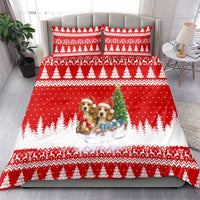 Beagle Dashing Dog Christmas Bedding Set Xmas Holiday Patterns - Wonder Print Shop