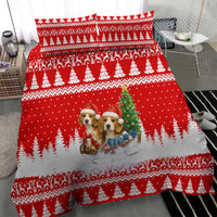 Beagle Dashing Dog Christmas Bedding Set Xmas Holiday Patterns - Wonder Print Shop