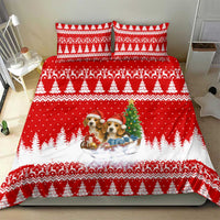 Beagle Dashing Dog Christmas Bedding Set Xmas Holiday Patterns - Wonder Print Shop