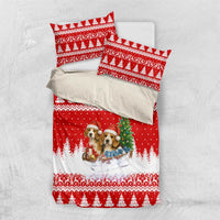 Beagle Dashing Dog Christmas Bedding Set Xmas Holiday Patterns - Wonder Print Shop
