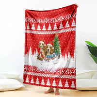 Beagle Dashing Dog Christmas Blanket Xmas Holiday Patterns - Wonder Print Shop