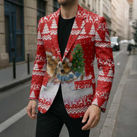 Beagle Dashing Dog Christmas Blazer Xmas Holiday Patterns - Wonder Print Shop