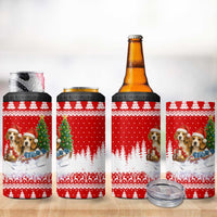 Beagle Dashing Dog Christmas 4 in 1 Can Cooler Tumbler Xmas Holiday Patterns - Wonder Print Shop