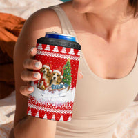 Beagle Dashing Dog Christmas 4 in 1 Can Cooler Tumbler Xmas Holiday Patterns - Wonder Print Shop