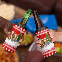 Beagle Dashing Dog Christmas 4 in 1 Can Cooler Tumbler Xmas Holiday Patterns - Wonder Print Shop