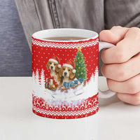 Beagle Dashing Dog Christmas Ceramic Mug Xmas Holiday Patterns - Wonder Print Shop