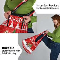 Beagle Dashing Dog Christmas Grocery Bag Xmas Holiday Patterns - Wonder Print Shop