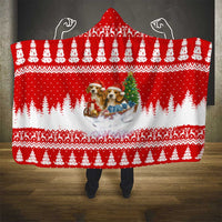 Beagle Dashing Dog Christmas Hooded Blanket Xmas Holiday Patterns - Wonder Print Shop