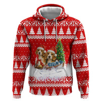Beagle Dashing Dog Christmas Hoodie Xmas Holiday Patterns - Wonder Print Shop