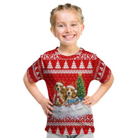 Beagle Dashing Dog Christmas Kid T Shirt Xmas Holiday Patterns - Wonder Print Shop