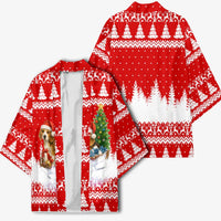 Beagle Dashing Dog Christmas Kimono Xmas Holiday Patterns - Wonder Print Shop