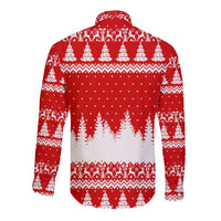 Beagle Dashing Dog Christmas Long Sleeve Button Shirt Xmas Holiday Patterns - Wonder Print Shop