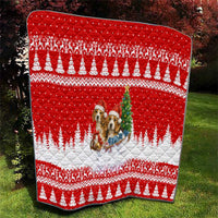 Beagle Dashing Dog Christmas Quilt Xmas Holiday Patterns - Wonder Print Shop