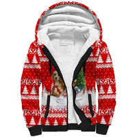 Beagle Dashing Dog Christmas Sherpa Hoodie Xmas Holiday Patterns - Wonder Print Shop