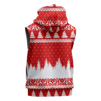 Beagle Dashing Dog Christmas Sleeveless Zip Hoodie Xmas Holiday Patterns - Wonder Print Shop