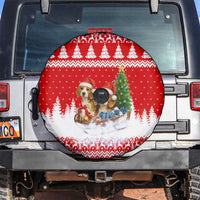 Beagle Dashing Dog Christmas Spare Tire Cover Xmas Holiday Patterns - Wonder Print Shop
