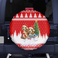 Beagle Dashing Dog Christmas Spare Tire Cover Xmas Holiday Patterns - Wonder Print Shop
