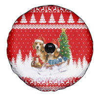 Beagle Dashing Dog Christmas Spare Tire Cover Xmas Holiday Patterns - Wonder Print Shop