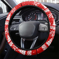 Beagle Dashing Dog Christmas Steering Wheel Cover Xmas Holiday Patterns - Wonder Print Shop