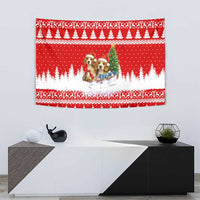 Beagle Dashing Dog Christmas Tapestry Xmas Holiday Patterns - Wonder Print Shop