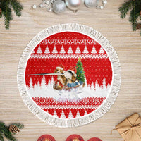 Beagle Dashing Dog Christmas Tree Skirt Xmas Holiday Patterns - Wonder Print Shop