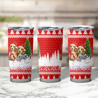 Beagle Dashing Dog Christmas Tumbler Cup Xmas Holiday Patterns - Wonder Print Shop