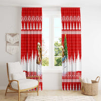 Beagle Dashing Dog Christmas Window Curtain Xmas Holiday Patterns - Wonder Print Shop
