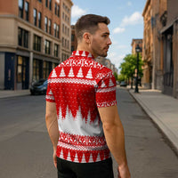 Beagle Dashing Dog Christmas Zipper Polo Shirt Xmas Holiday Patterns - Wonder Print Shop