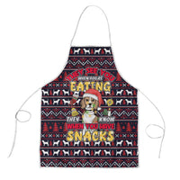 Beagle Dog They Know When You Have Snacks Christmas Apron Xmas Holiday Patterns - Wonder Print Shop