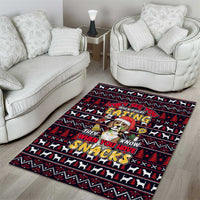 Beagle Dog They Know When You Have Snacks Christmas Area Rug Xmas Holiday Patterns - Wonder Print Shop
