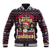 Beagle Dog They Know When You Have Snacks Christmas Baseball Jacket Xmas Holiday Patterns - Wonder Print Shop