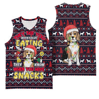 Beagle Dog They Know When You Have Snacks Christmas Basketball Jersey Xmas Holiday Patterns - Wonder Print Shop