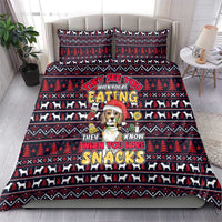 Beagle Dog They Know When You Have Snacks Christmas Bedding Set Xmas Holiday Patterns - Wonder Print Shop